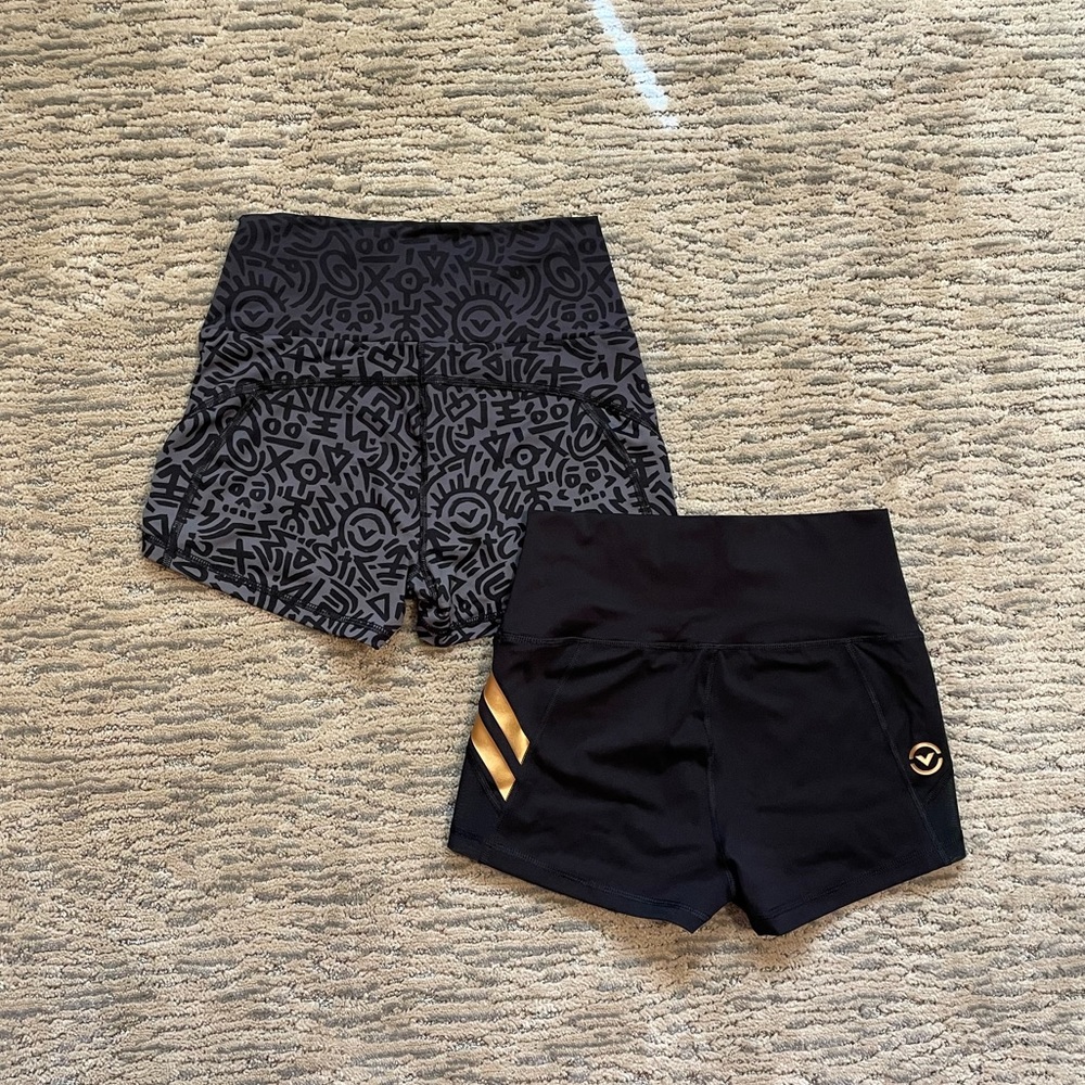 Virus short gym shorts bundle gently used black and grey